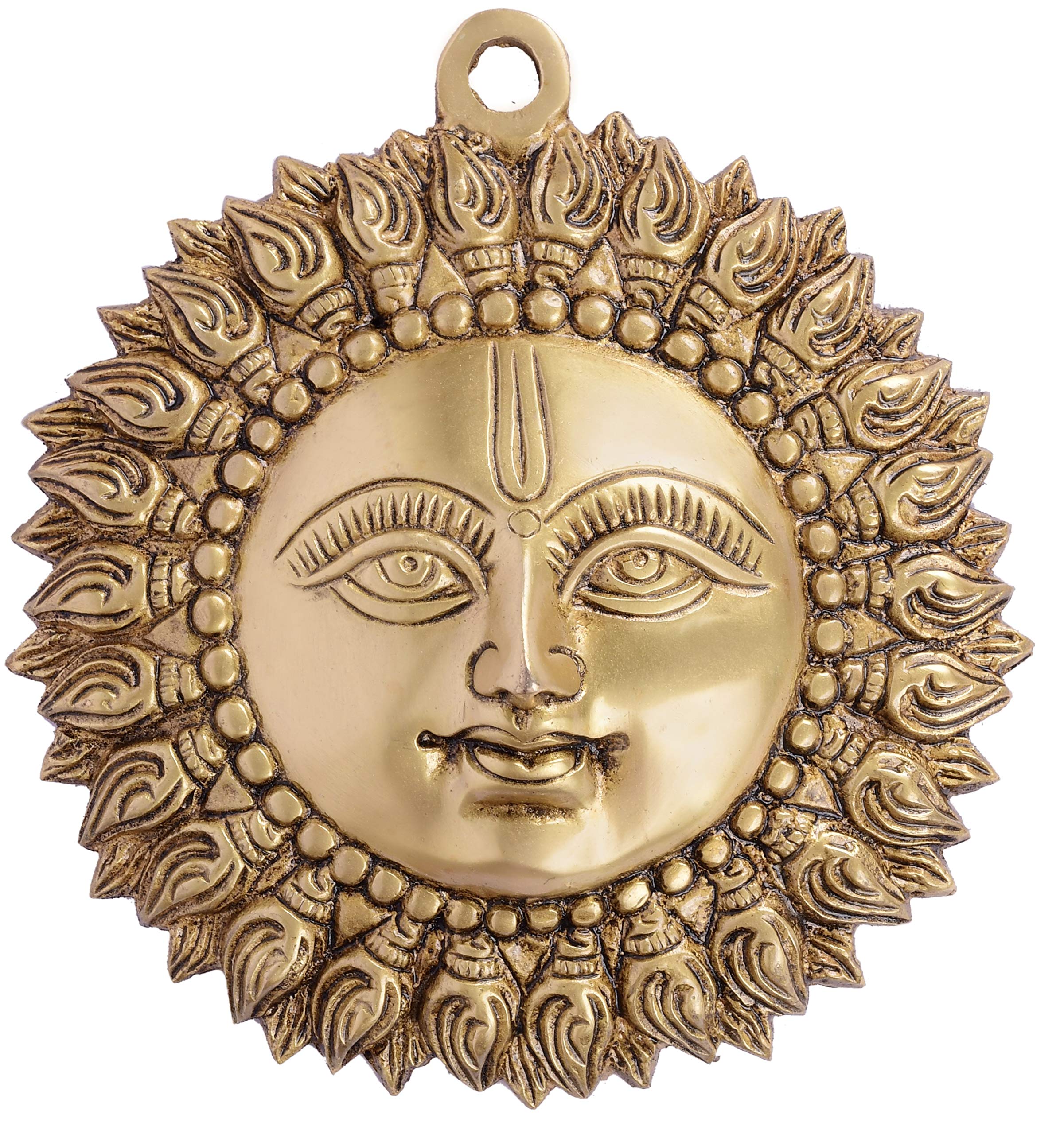 CREATIVE SCLUPTOR Brass Large Shankh Design Sun Wall Hanging | Home Decor