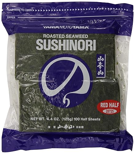 Yamamotoyama Yaki Nori - Media sábana, color rojo, 100 unidades