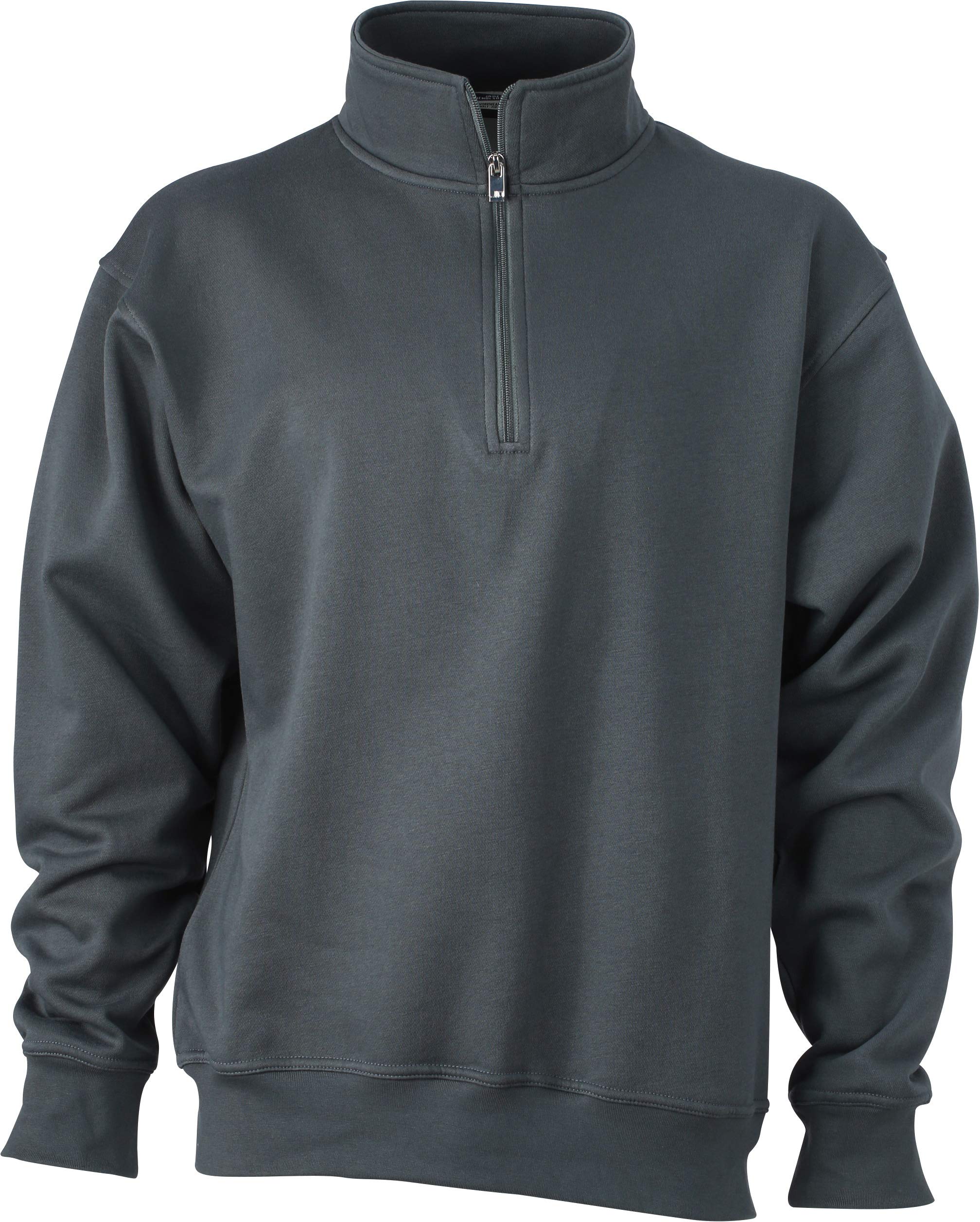 James & Nicholson Herren Sweatshirt Sweatshirt Workwear Half Zip Sweat