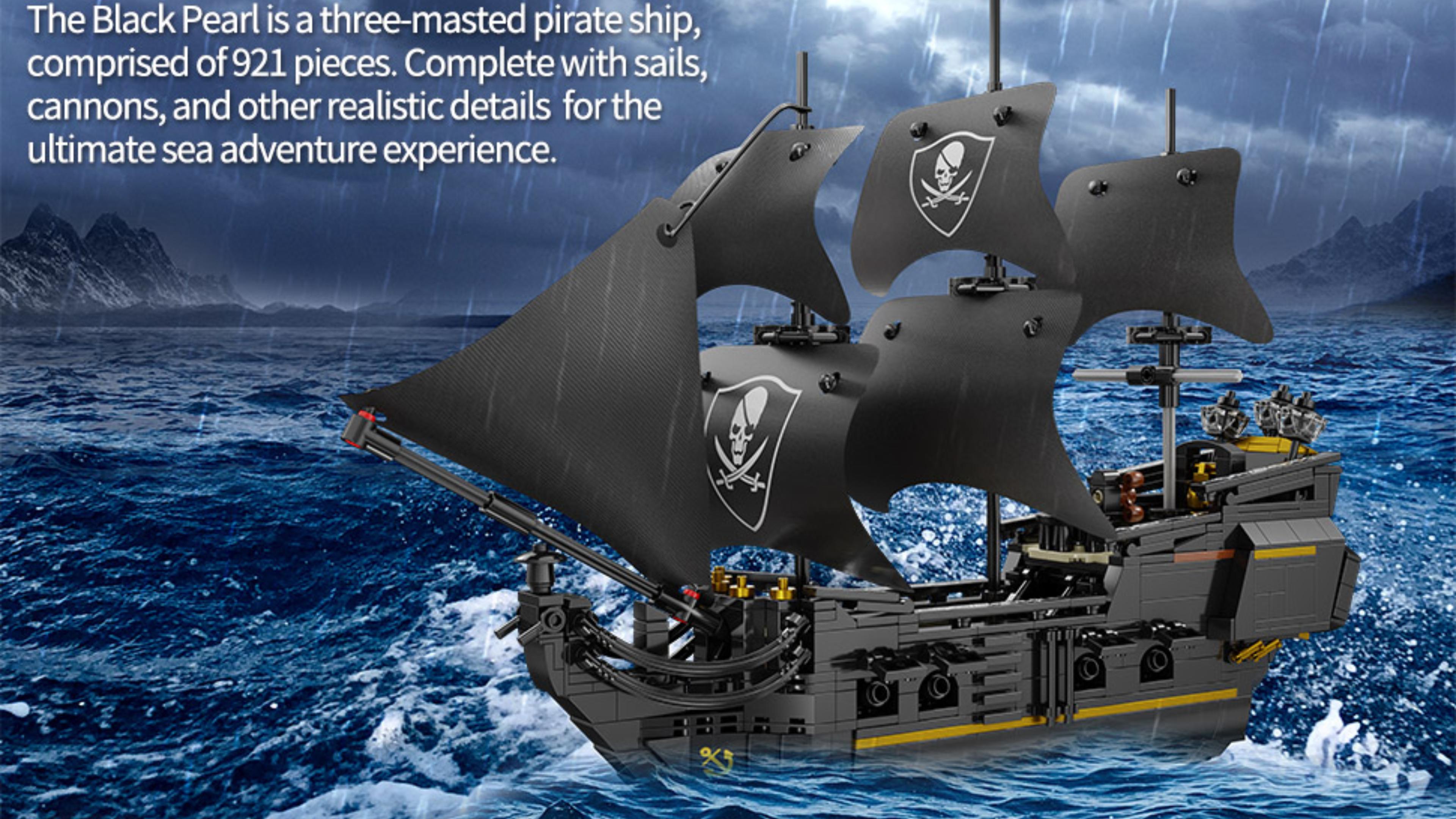 洋楽 Black Pearl - Bounty  Amazon.com: EITOLNR Pirate Ship Building Blocks Sets,MOC Black
