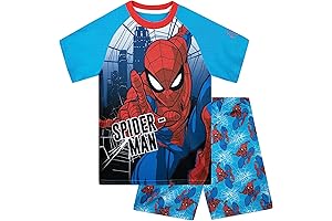 Amazing Spiderman Boys Pyjamas | Official Spiderman Short Sleeve Pyjama Set (Size 6)
