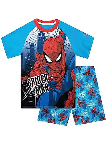 Marvel Spiderman Pyjamas for Boys | Spider-Man Boys Short Pyjamas | Sizes 2 to 12 Years | Official Spiderman Merchandise