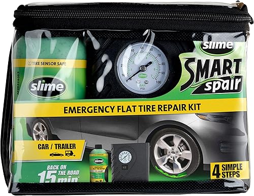 Miniatura 2 de Slime Kit de reparación de neumáticos de emergencia con sellador y bomba de inflado de neumáticos