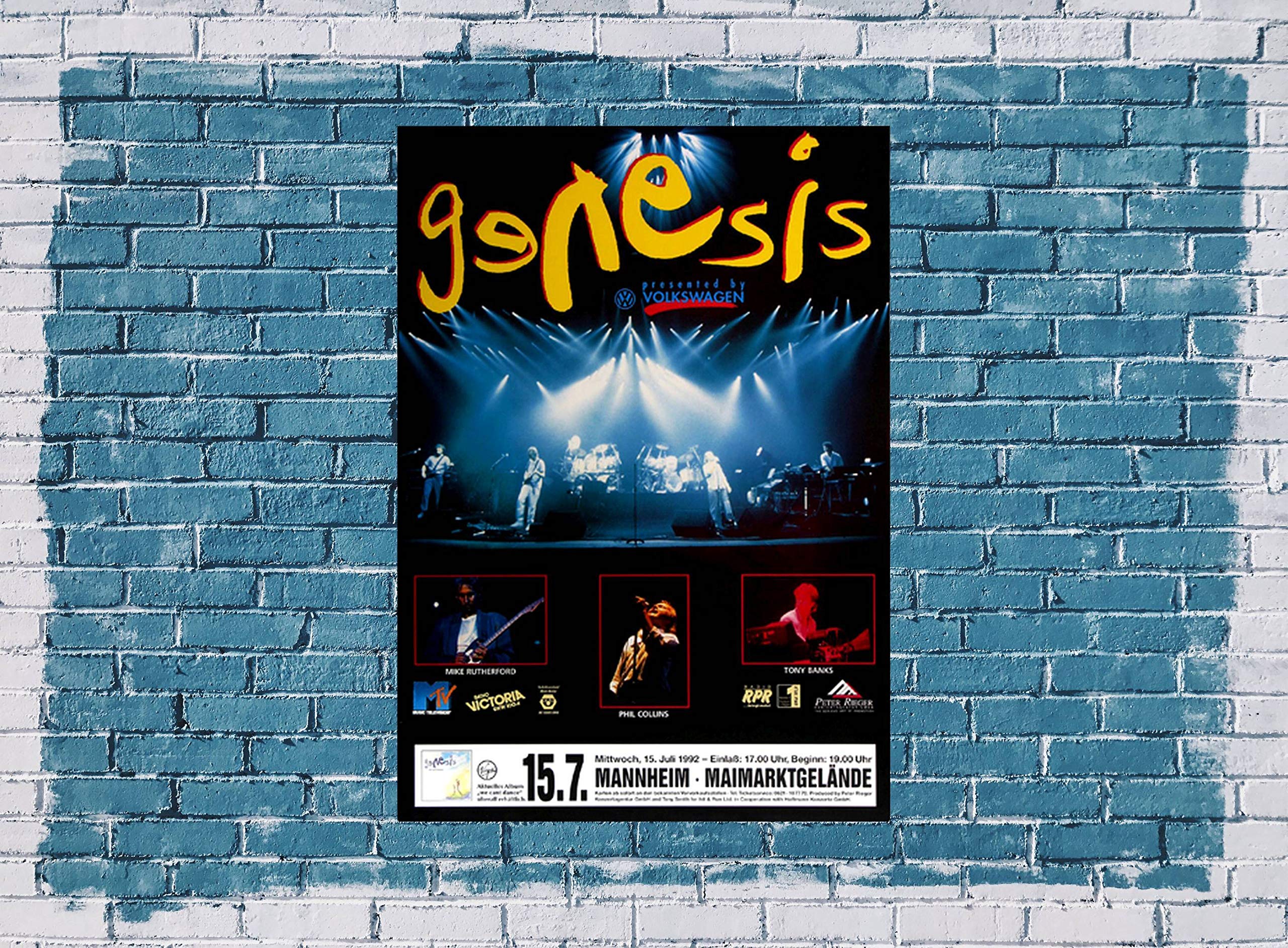Genesis - Turn It On Again, Mannheim 1992 » Konzertplakat/Premium Poster | Live Konzert Veranstaltung | DIN A1 «