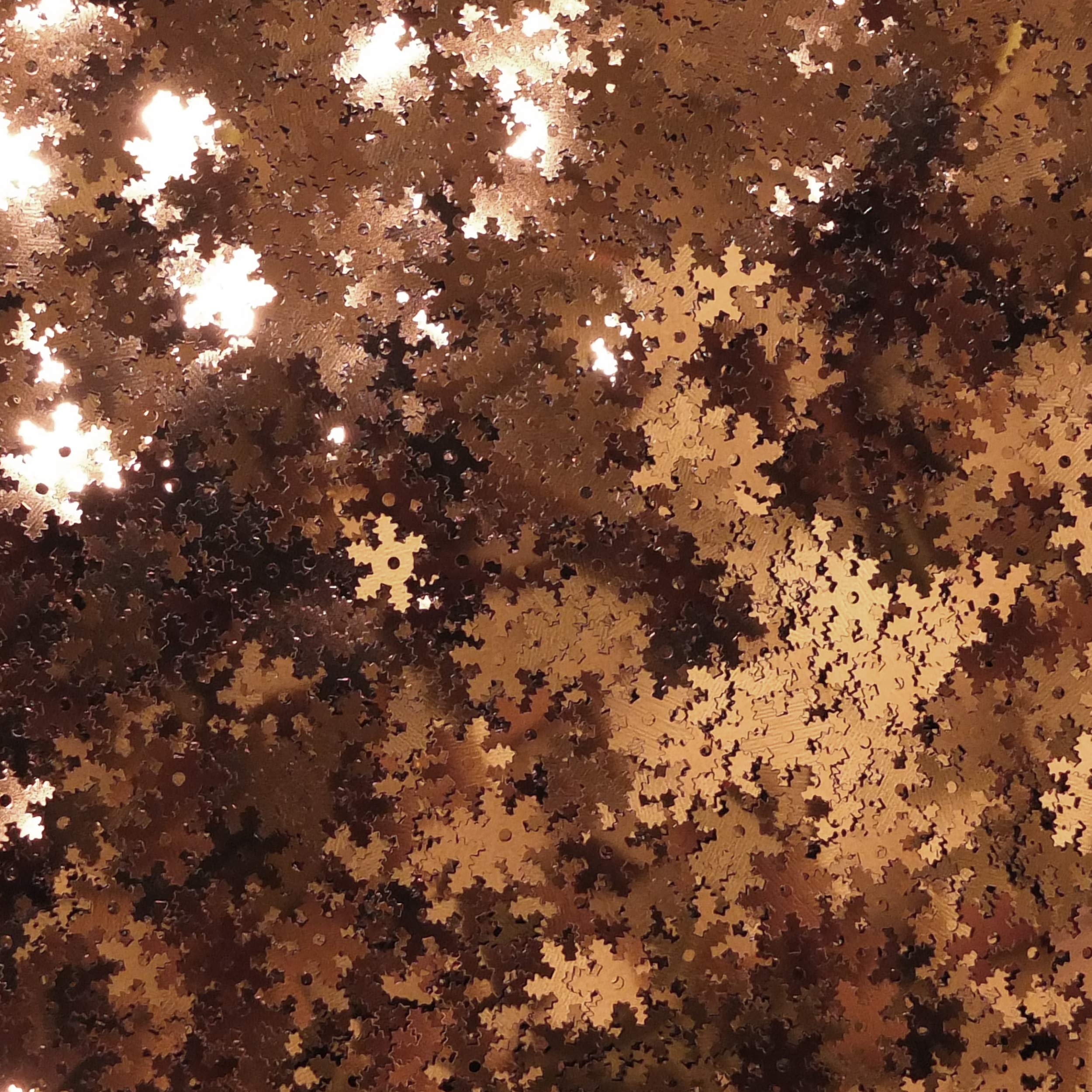 Sequin Snowflake Bronze 10mm Metallic Shiny Made in USA