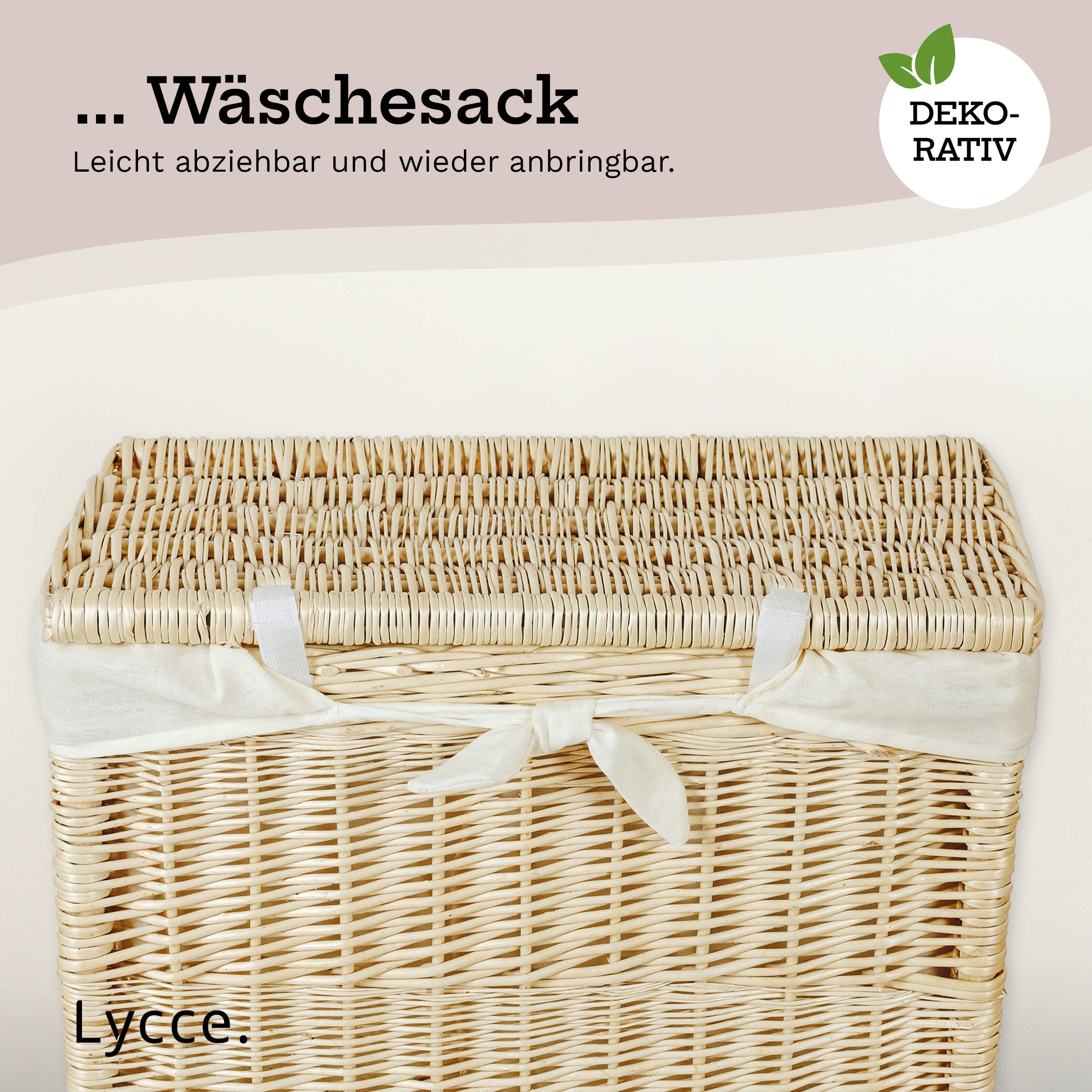 Bamboe Wasmand met Deksel - 72L Naturel - Koning Bamboe