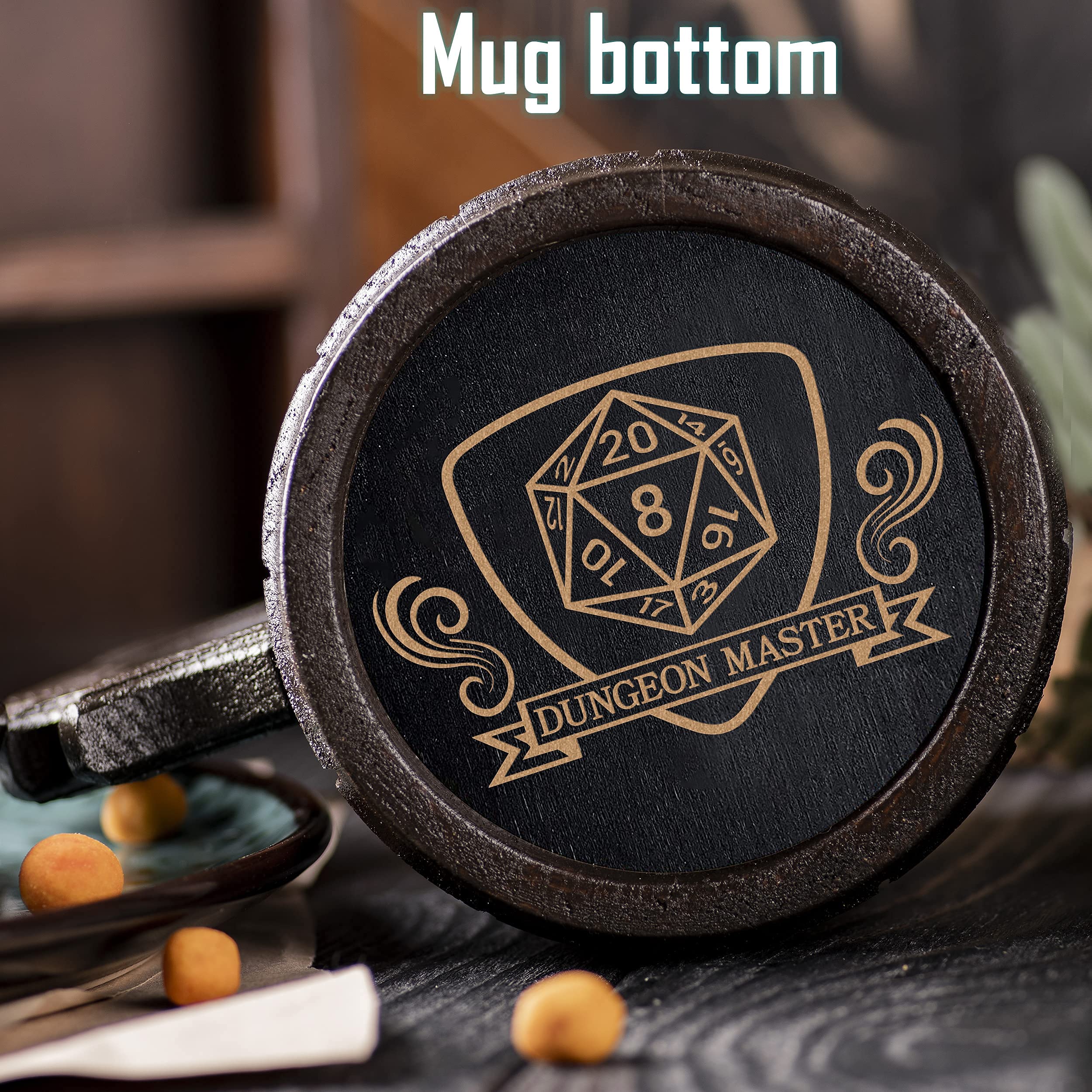 DnD Mug. Wooden Beer Mug. DnD Gamer Mug. Wooden Beer Tankard. Gift for Boyfriend. Wood Stein. D&D Tankard Geek Gift. Gifts for Gamer. Gift for Him #143/0.6L/ 22 ounces