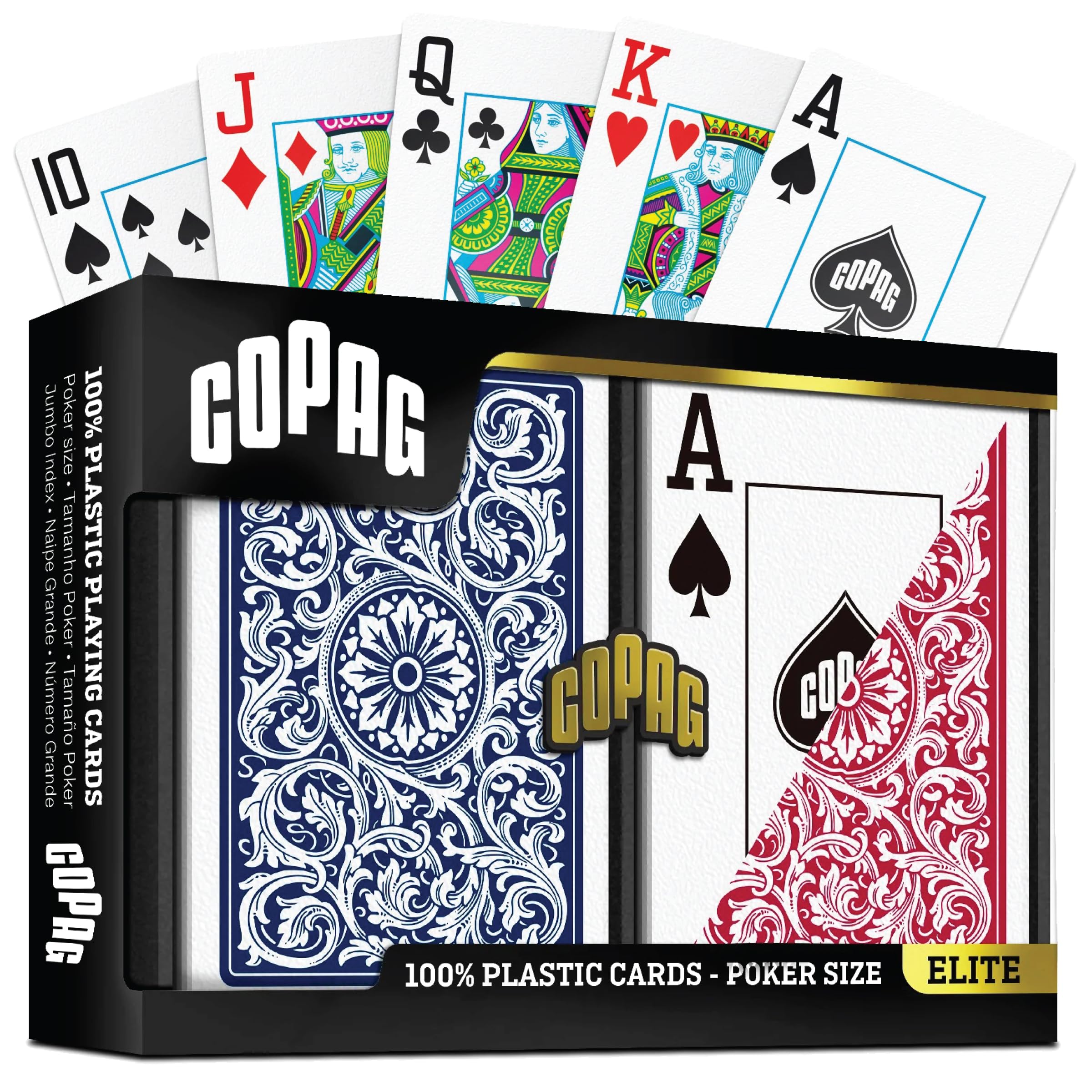 Copag Playing Cards 1546 Elite Design 100% Plastic 1 Set (2 Decks