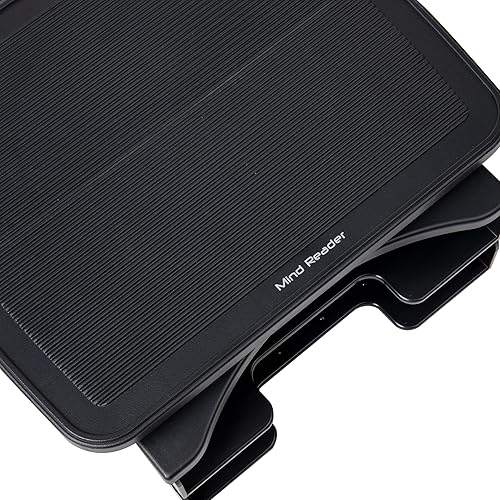 Miniatura 5 de Mind Reader FILSWIV2-BLK - Soporte organizador de archivos con 2 niveles, soporte giratorio en 360 grados para documentos, organizador para oficina,