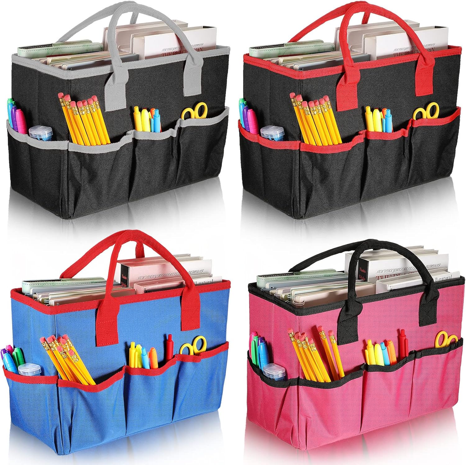 4 Pcs Craft and Art Organizer Tote Bag Teacher Student Tote