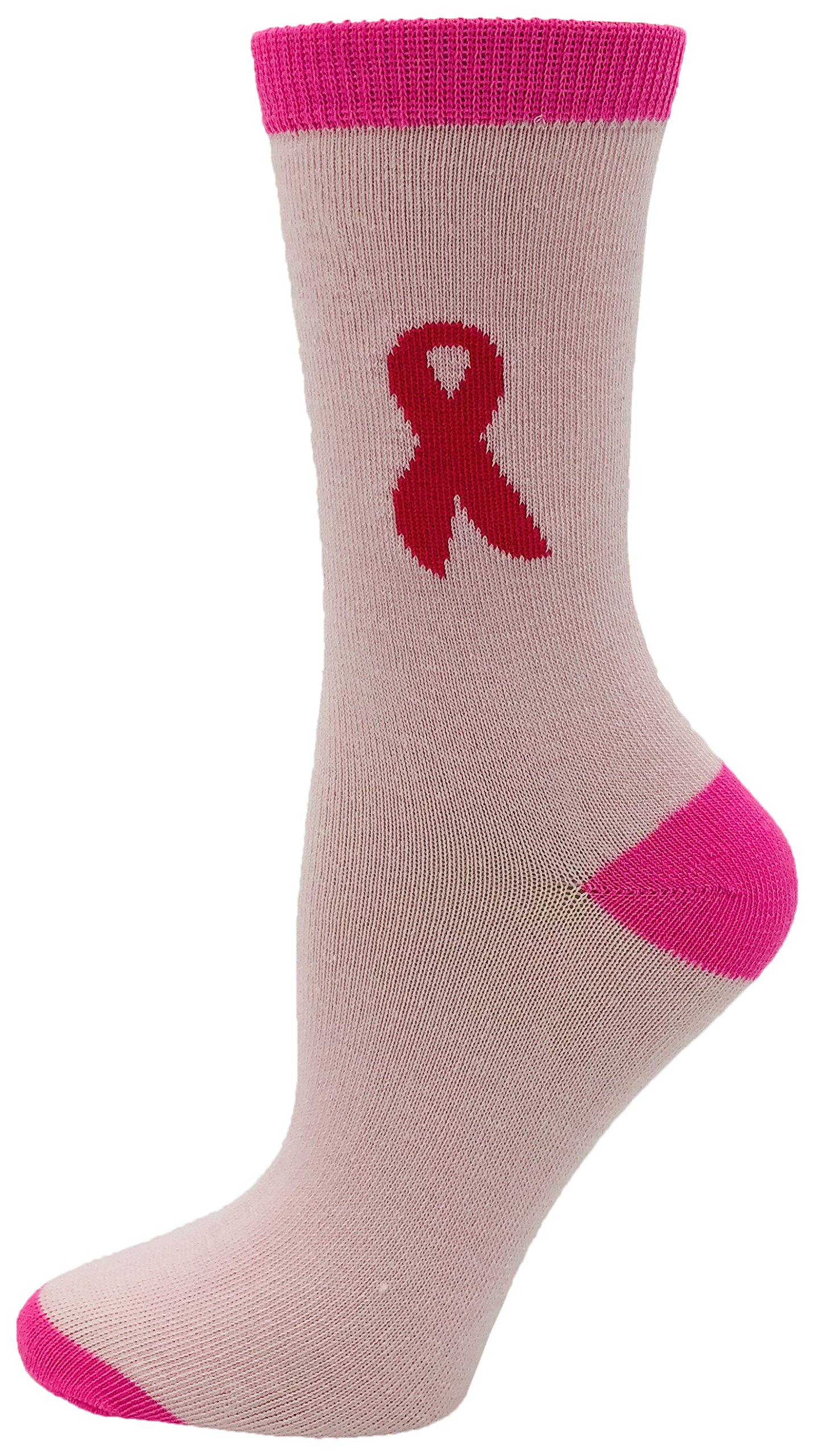 6 pares de calcetines deportivos suaves para mujer, con cinta rosa, paquete a granel
