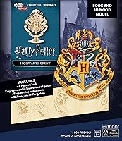 Vista 14 de Harry Potter Hogwarts Crest 3D Rompecabezas de madera y modelo Kit de figuras (7 piezas) – Construye y pinta tu propio libro 3D y juguete de réplica