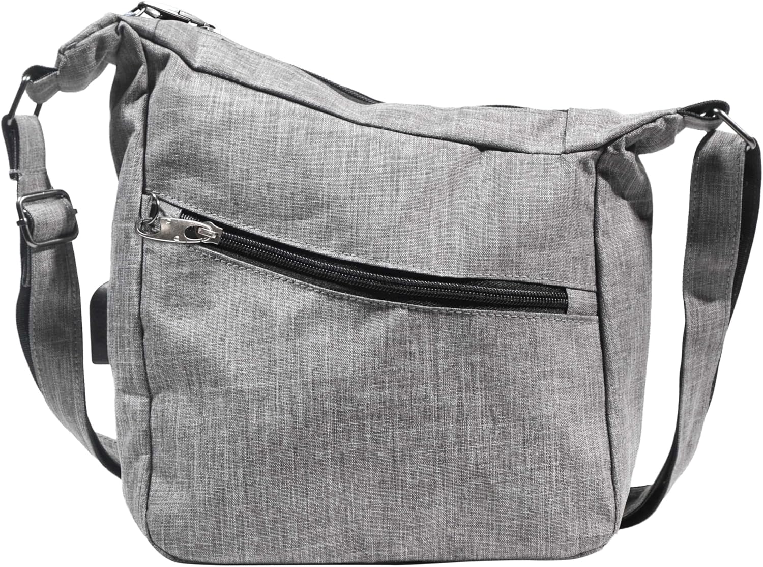 Nupouch Anti theft Crossbody Bag with Secure Locking Mechanism, Charging Capabilities, and Internal/External Zippered Pockets | Anti-theft, for Travel