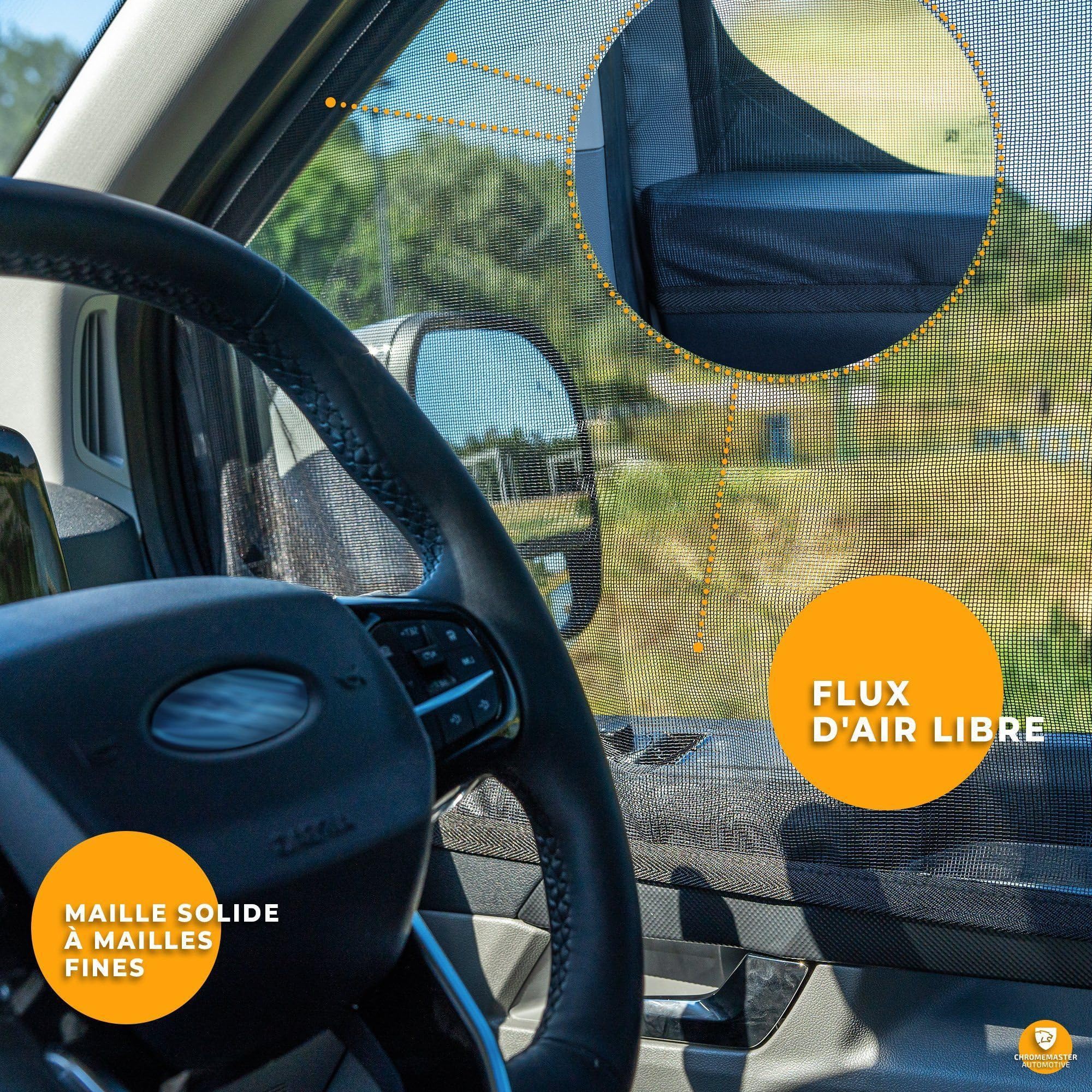 Moustiquaire Auto Compatible avec Ford Transit Custom 2014-2024 H1 Low Roof/Nugget/Campervan, Porte Arrière Voiture, Moustiquaire Version Améliorée avec Fermeture éclair, Respirants