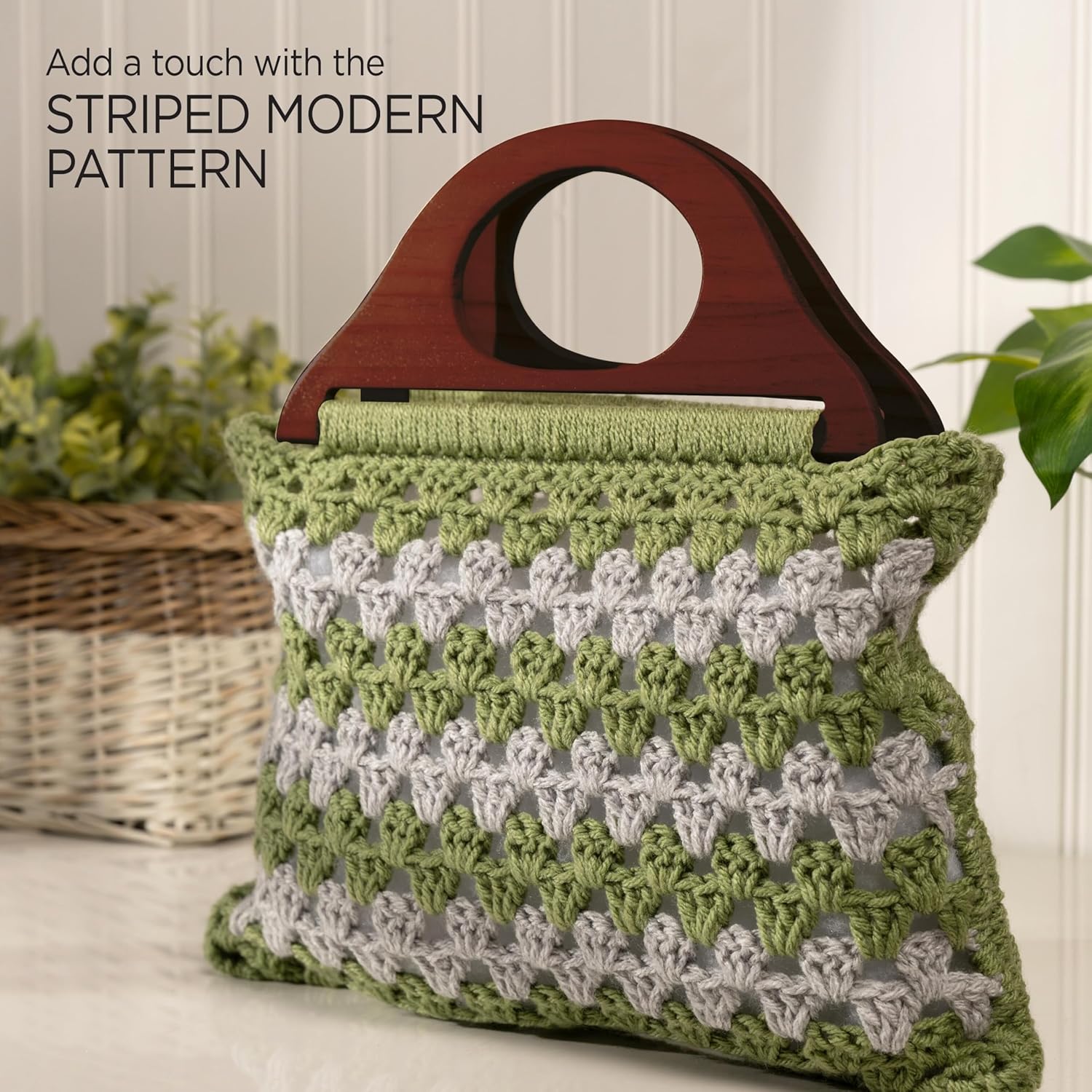 Bucilla 2 Piece Wood Purse Handle Pack, Brown - Image 4