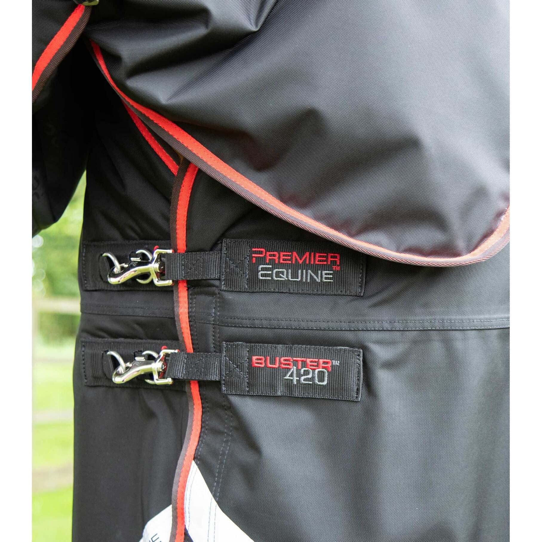 Coperta impermeabile per cavalli con copricollo Premier Equine Buster 420 g Classic
