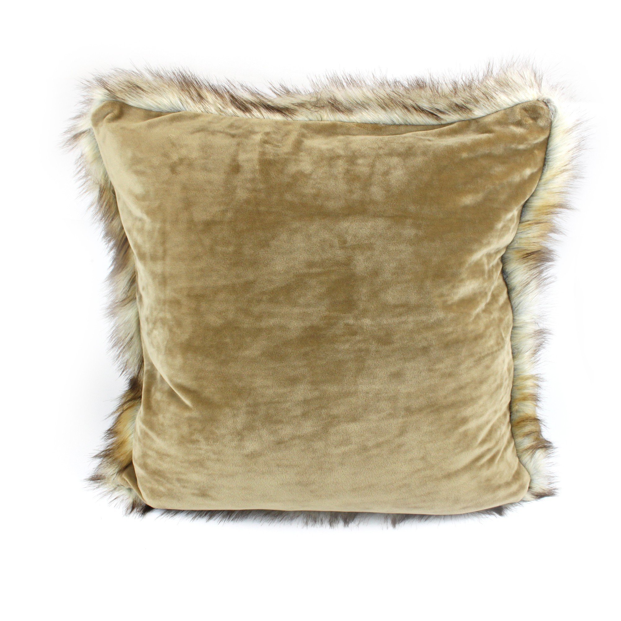 Gözze - Federa per Cuscino, Effetto Pelliccia, Design Volpe, Microfibra, 50 x 50 cm - Marrone/Rosso