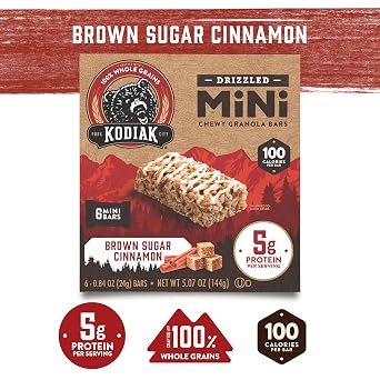 Kodiak Drizzled Mini Protein Bars, Brown Sugar Cinnamon, High Protein, 12pk