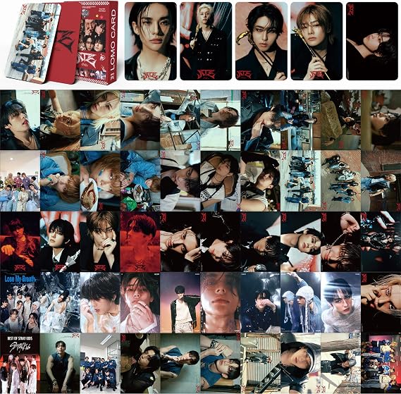 55PCS Non-Duplicate Kpop Album Photocards Lomo Cards Gift for Boys and Girls