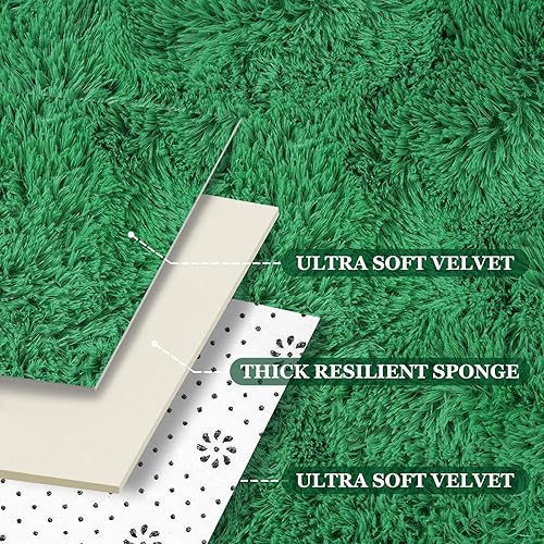 Miniatura 6 de Kimicole Alfombra de área para dormitorio, sala de estar, decoración del hogar, alfombra mullida mejorada de 5 x 8 pies para apartamento,