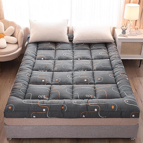 ZIQINPSQ Protector de colchón acolchado de tamaño Queen, parte superior transpirable y esponjosa, protector de colchón de algodón de 8 a 21 pulgadas