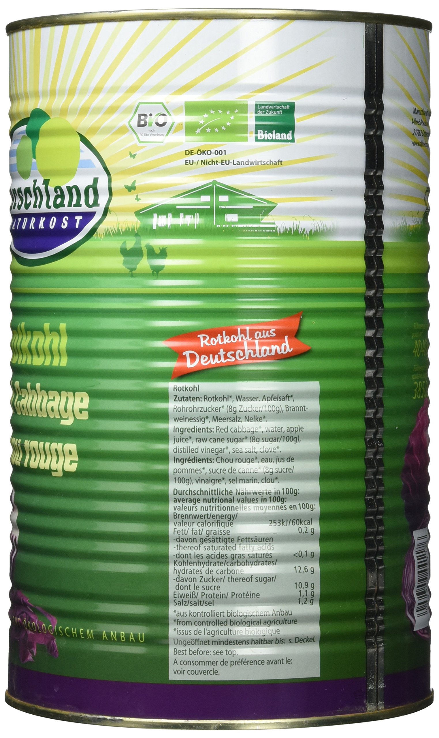 MARSCHLAND Rotkohl, 2er Pack (2 x 4.25 kg)