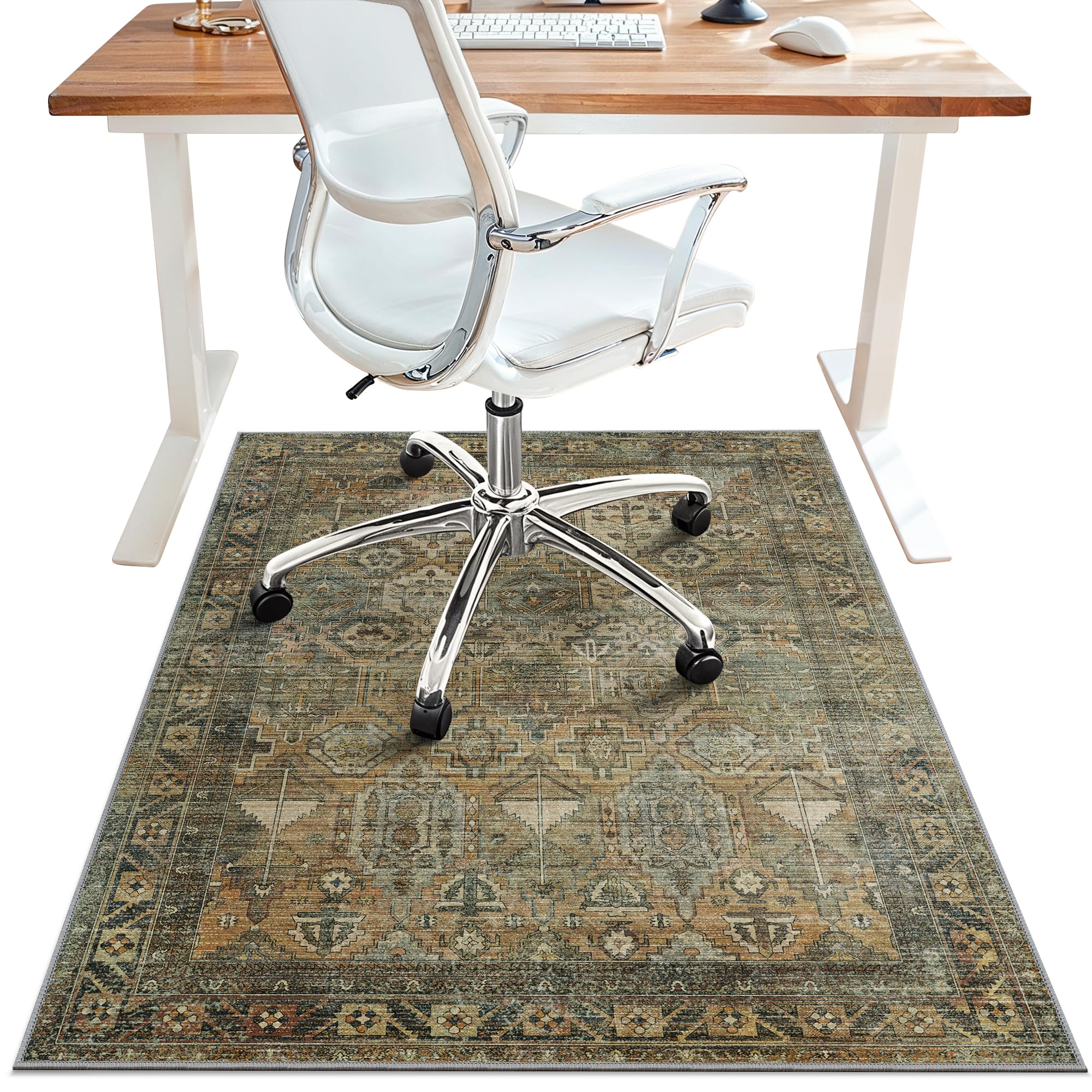 48x60 Office Chair Mat for Hardwood Tile Floor Under Desk Carpet Protector for Rolling Computer Chair Mat Machine