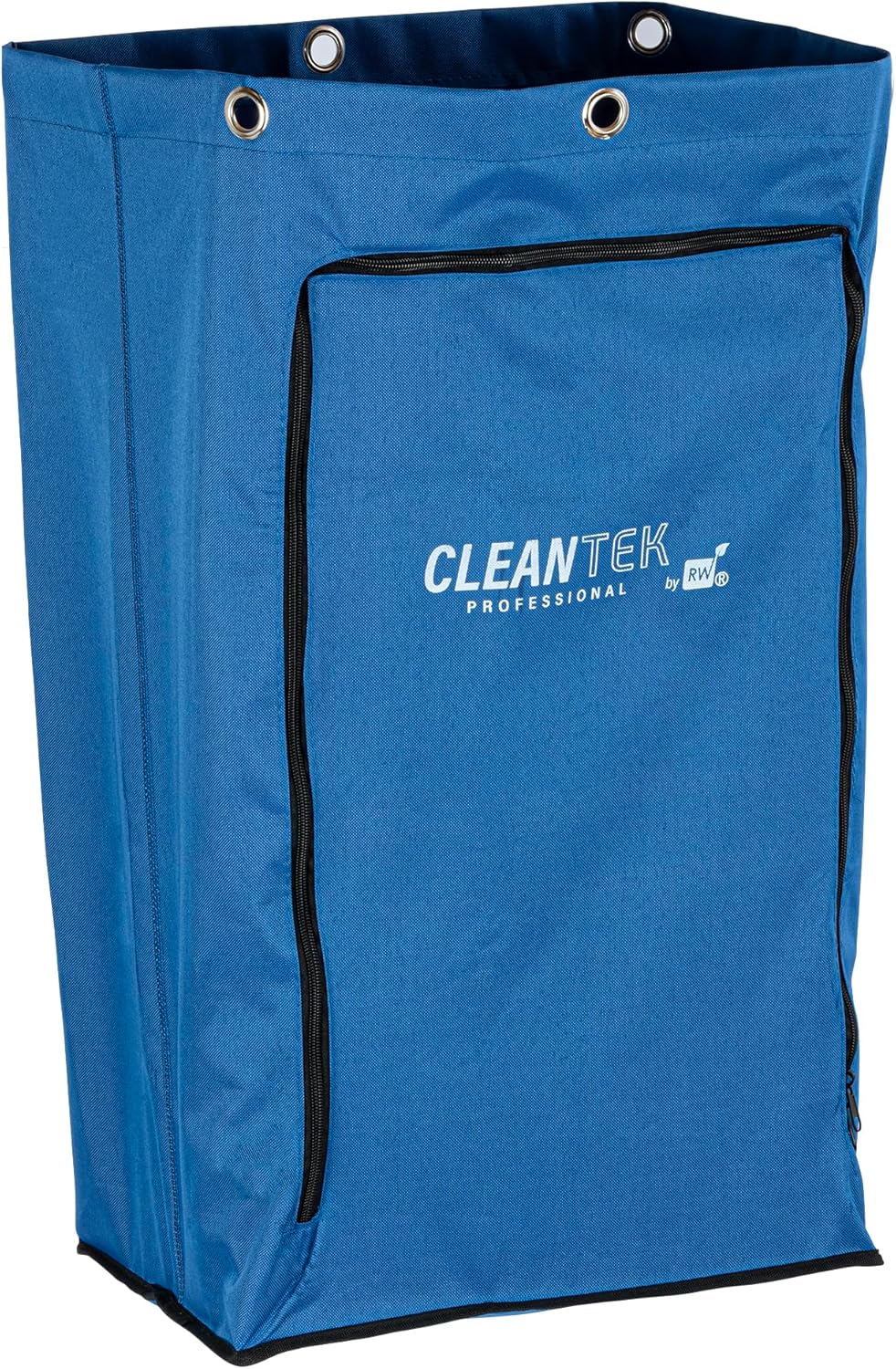 Restaurantware-Janitor CART Bag ONLY: Clean Tek Professional 18 Gallon Janitorial Bag, 1 Heavy-Duty Receptacle with Zipper - Janitor Cart Sold Separately, Durable, Blue Plastic Replacement