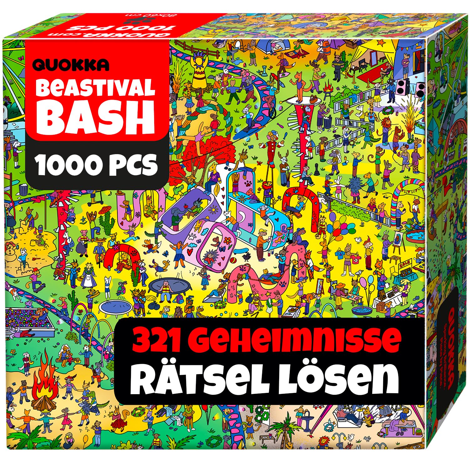 QUOKKA 1000-Teiliges Puzzle Für Erwachsene Mythories Pawchella – Premium-Box-Verpackung Mit Zusätzlichen Lustigen Herausforderungen, Perfekt Zum Entspannen - Für Kreativität Und Als Geschenk