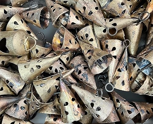 Miniatura 8 de Mango Gifts Campanas de hojalata indias vintage hechas a mano, campanas rústicas, campanas de cascabel, campanas de vaca, árbol de Navidad,