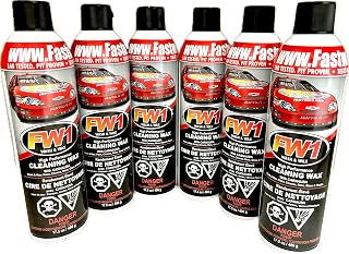 6-Pack FW1 Waterless Car Wash & Wax with Carnauba for Multiple Surfaces - Cleaning Wax Ultra Shine Spray Fast Cleaner - No Silicone 17.5oz/496g per Bottle