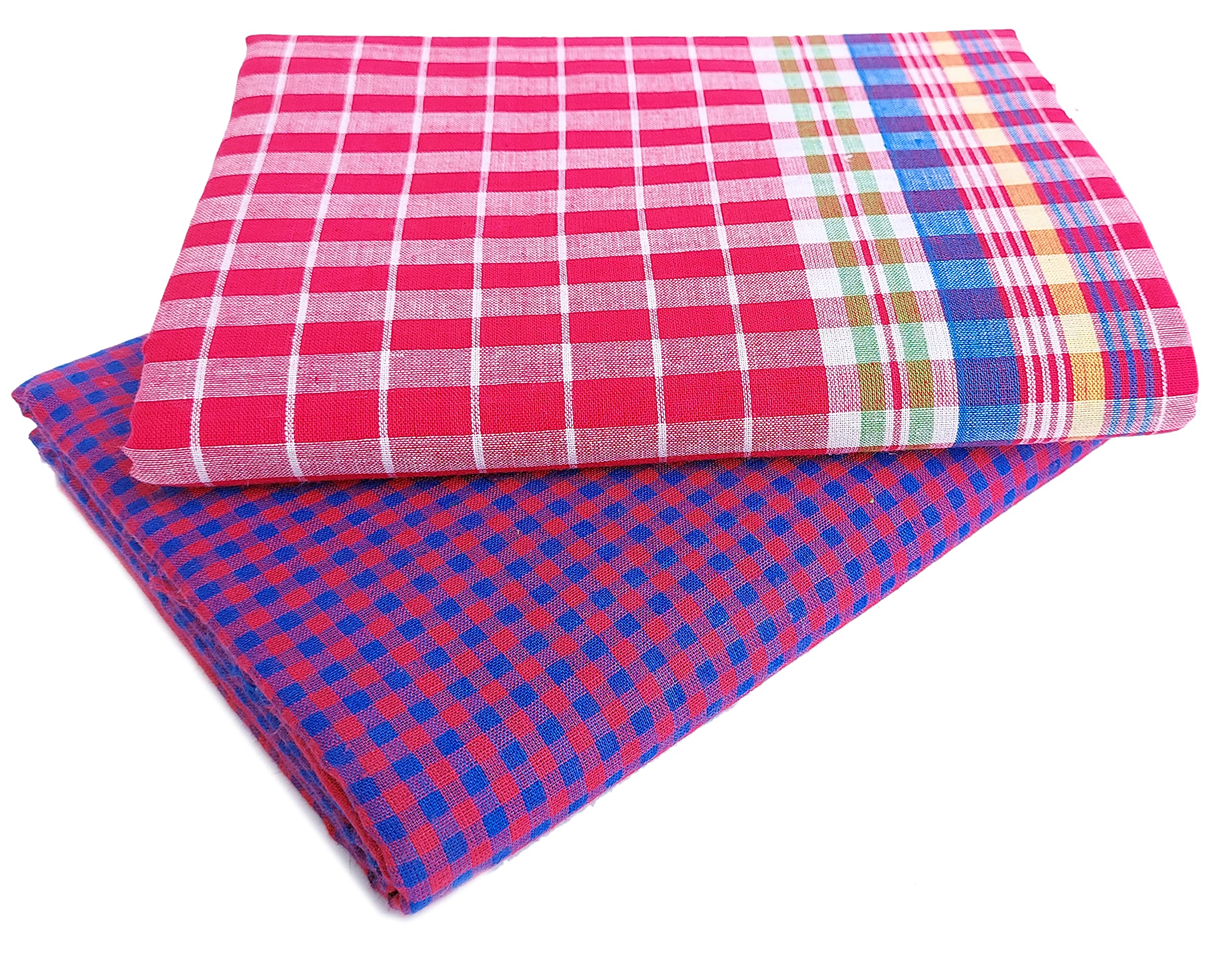 World Famous Handloom Gamcha from Beldanga 100% Pure Soft Cotton Bath Towel for Men and Women Skin Friendly Long Lasting XXXL Large (Set of 2)-image-15
