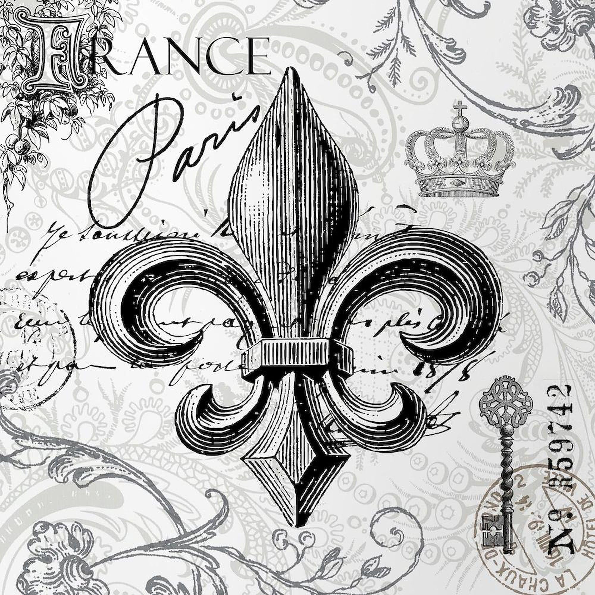 CafePress Vintage French Fleur De Lis Pint Glass, 16 oz. Drinking Glass