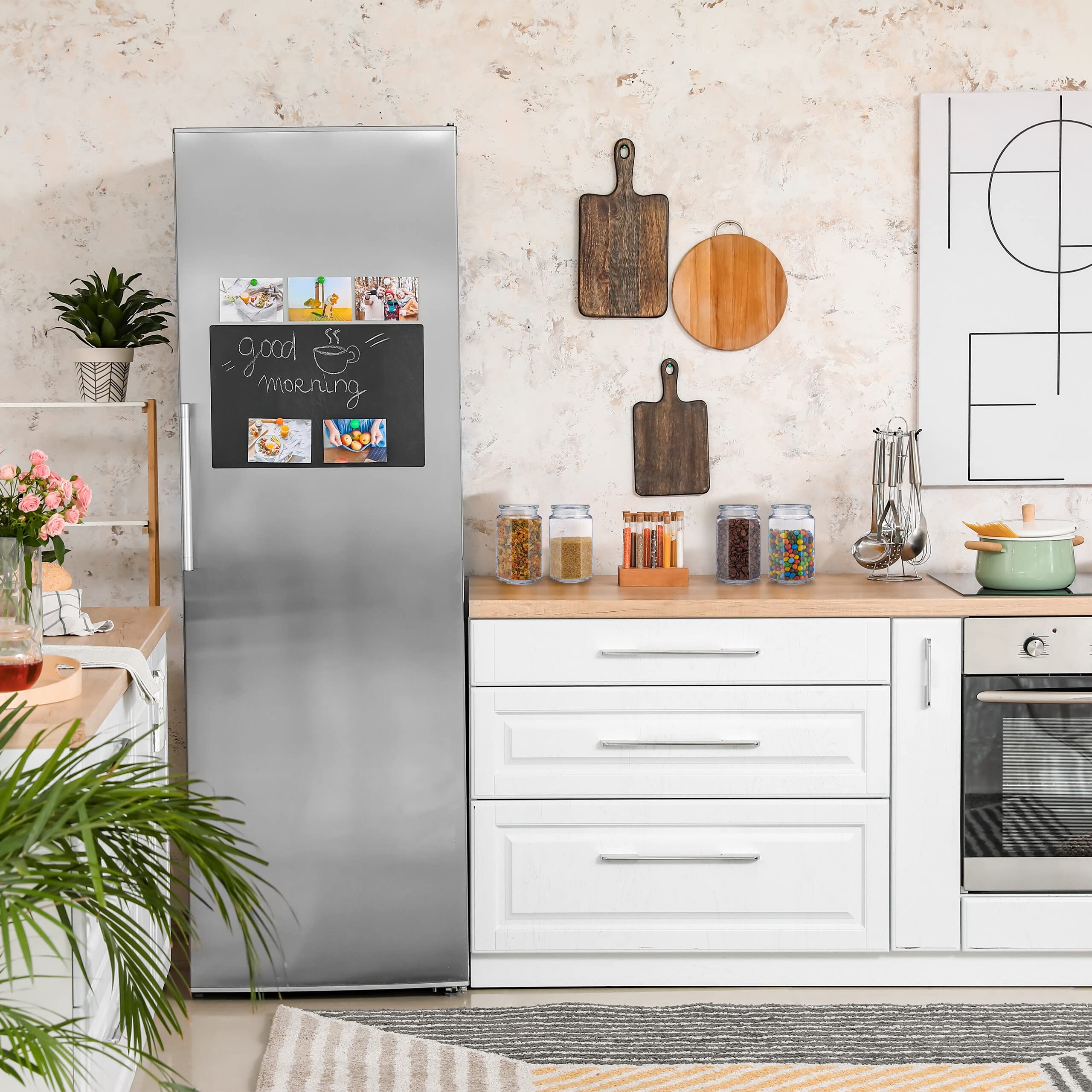 Relaxdays Set da 6 Barattoli per Alimenti, Coperchio in Vetro, Recipienti Ottagonali 2,4 l, Conserve Cucina, Trasparente, 22.5 x 13.5 x 13.5 cm