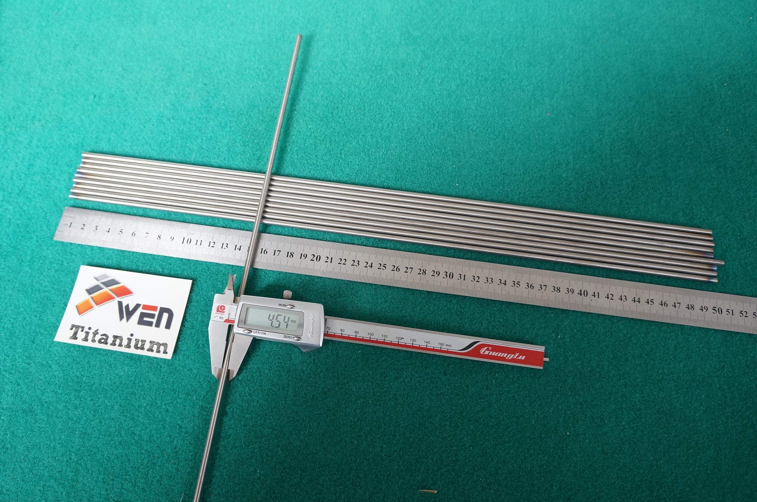 Titanstange Grade 5 Rundmaterial [ Ø 3mm - Ø 16mm ] Titanstäbe Rundstäbe Vollwelle B348 Titanium Bar 6al-4v Rod (Ø 10mm x 500mm Länge / 6 Stück)