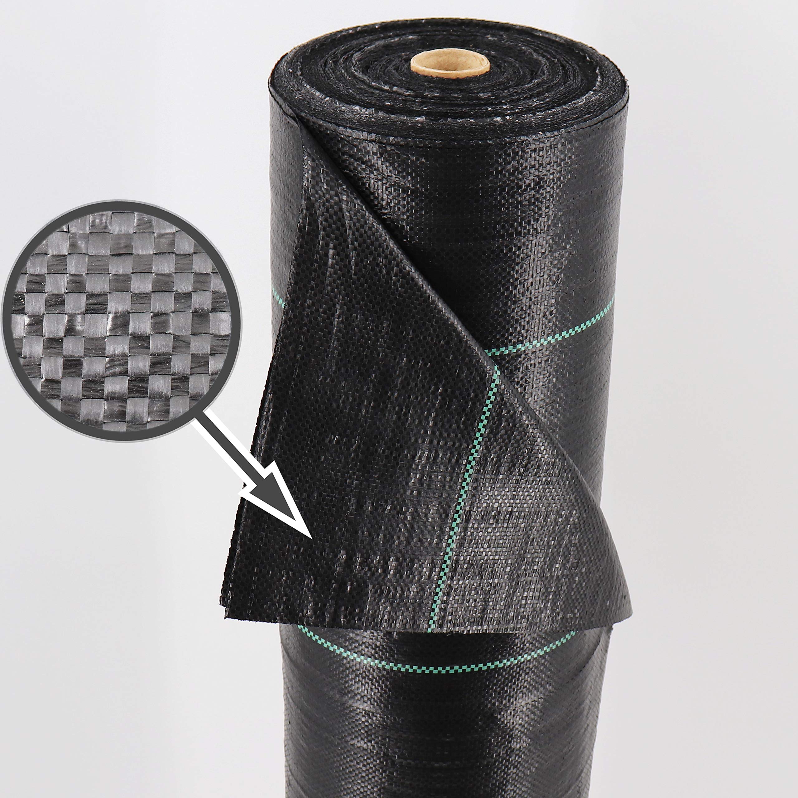 50m x 1,65m Robuste Unkrautfolie 80g/m² Unkrautschutz von Aquagart I Bodengewebe Unkraut-Gewebe I Gartenvlies Unkrautvlies Wasserdurchlässig Mulchfolie UV-Vlies + 10 Erdanker Gratis