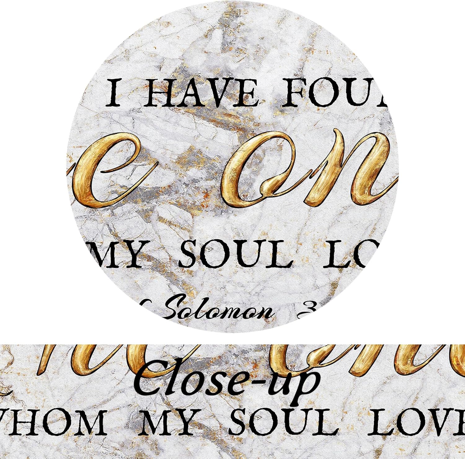Kreative Arts I Have Found the One Whom My Soul Loves Canvas Wall Art Song of Solomon Quote Marble Background Religious Christian Scripture Print for Bedroom Living Room 20x40 Inch Ready to Hang