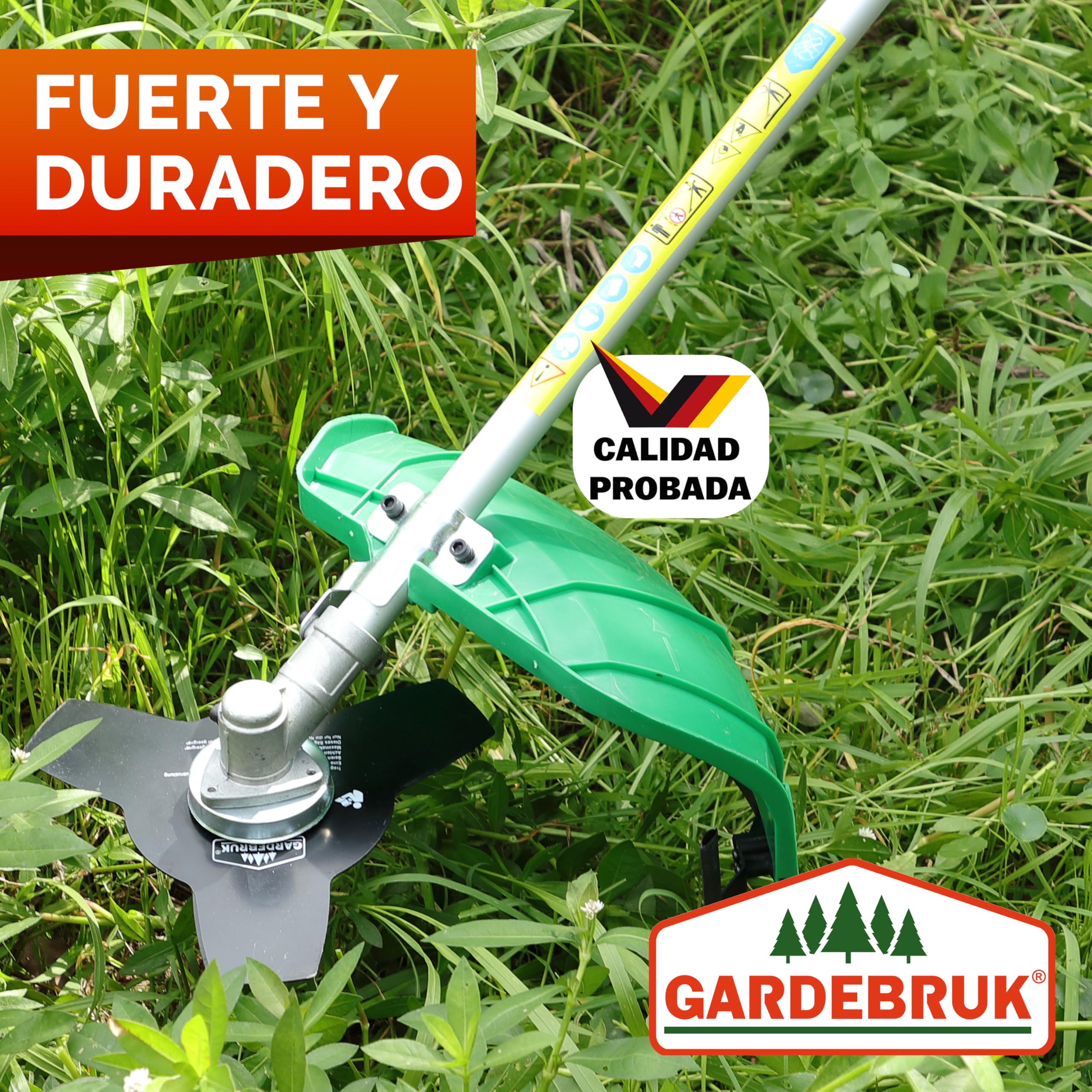 GARDEBRUK® Desbrozadora Gasolina Multifunción 5en1 Cortasetos Portátil Podadora Extensión 1m Motor 2 Tiempos 52 CC Correa Hombro Ajustable Mango Largo