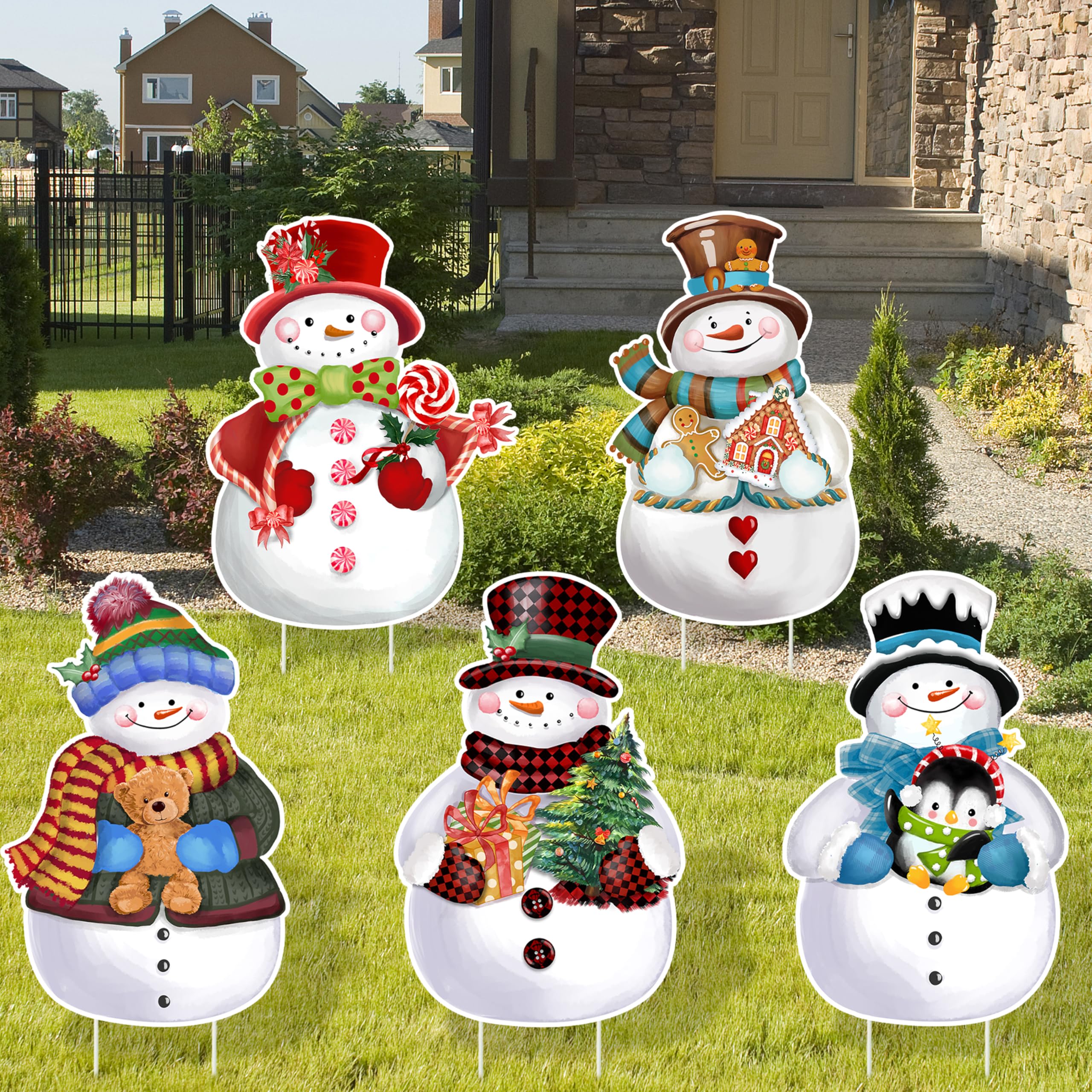 Amazon.co.jp: TREWAVE ステークス付きクリスマスヤードサイン 9個