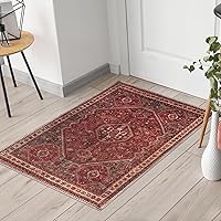 Vista 3 de Keen Home Design 2x3 Rug - Machine Washable Entry Rug with Non-Slip Backing, Ideal for Enteryway, Kitchen, Bathroom, Laundry Room - Vintage, Easy