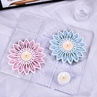 1PCS Flower Candle Holder Resin Molds Silicone,Silicone Molds for Epoxy Resin Casting for DIY Coasters,Bowl Mats,Tealight Candle Holder
