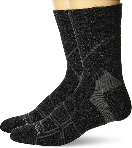 Columbia Men's 2 Pack Medium Weight Hiking Quarter Socks