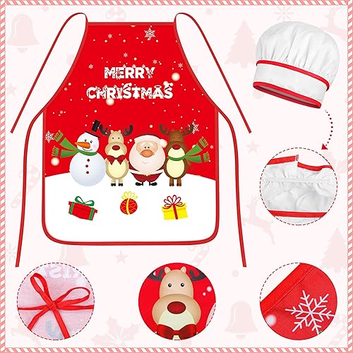 Miniatura 2 de Juego de 31 piezas de cocina para niños, juego de disfraz de chef para niños, sombrero de chef y delantal rosa a juego, regalo para niñas de 3, 4,