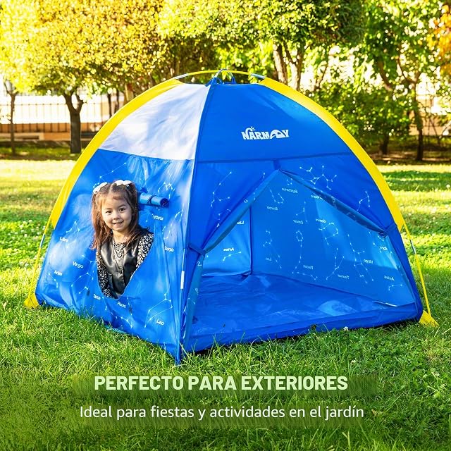 Foto 2 de 7 de NARMAY® - Tienda de campaña para niños, Ideal para Jugar en Interiores y Exteriores, 121 × 121 × 101 cm…