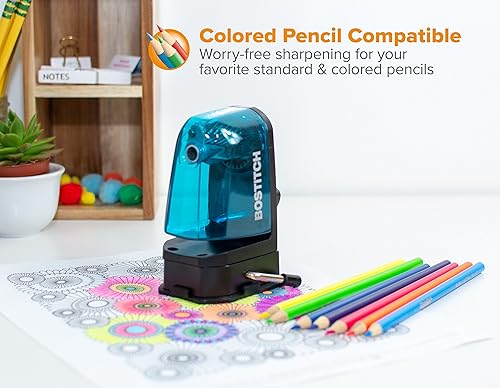 Miniatura 4 de Bostitch Office Sacapuntas manual de montaje múltiple, montaje al vacío o montaje de tornillo, azul (MPS2-BLUE)