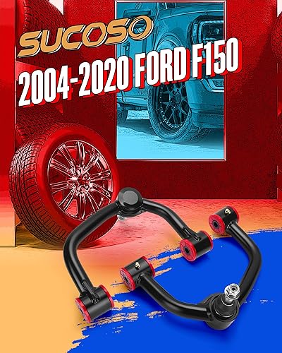 Miniatura 2 de Brazos de control superiores F150 de 2 a 4 pulgadas, 2 brazos de control delanteros de acero compatibles con Ford F150 2004-2020, UCA ajustable con