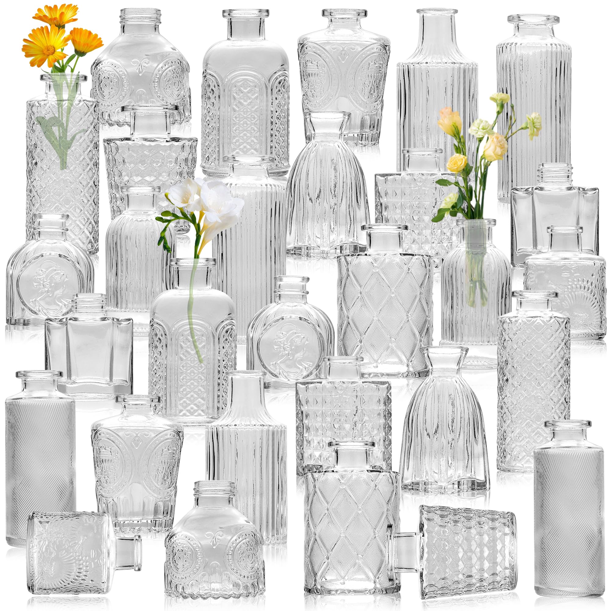 ysnn 30 Pcs Glass Bud Vases Set - vases | Mubboo