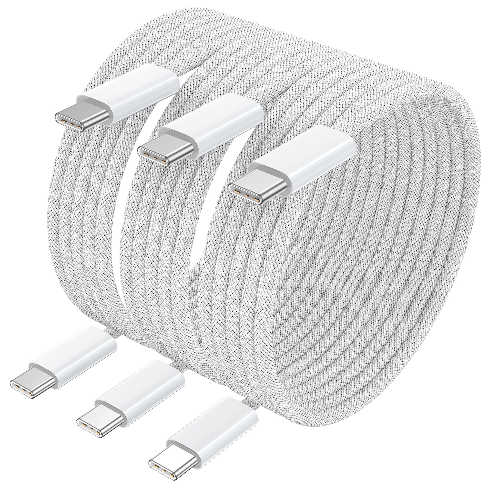 USB C Kabel 3Pack Ladekabel USB-C PD 3.0 Schnellladekabel USB C auf USB C Kabel für iPhone 15 16 Pro Max, Samsung Galaxy S24/S23/S22, Pixel 7 iPad Pro MacBook Air Tablets usw
