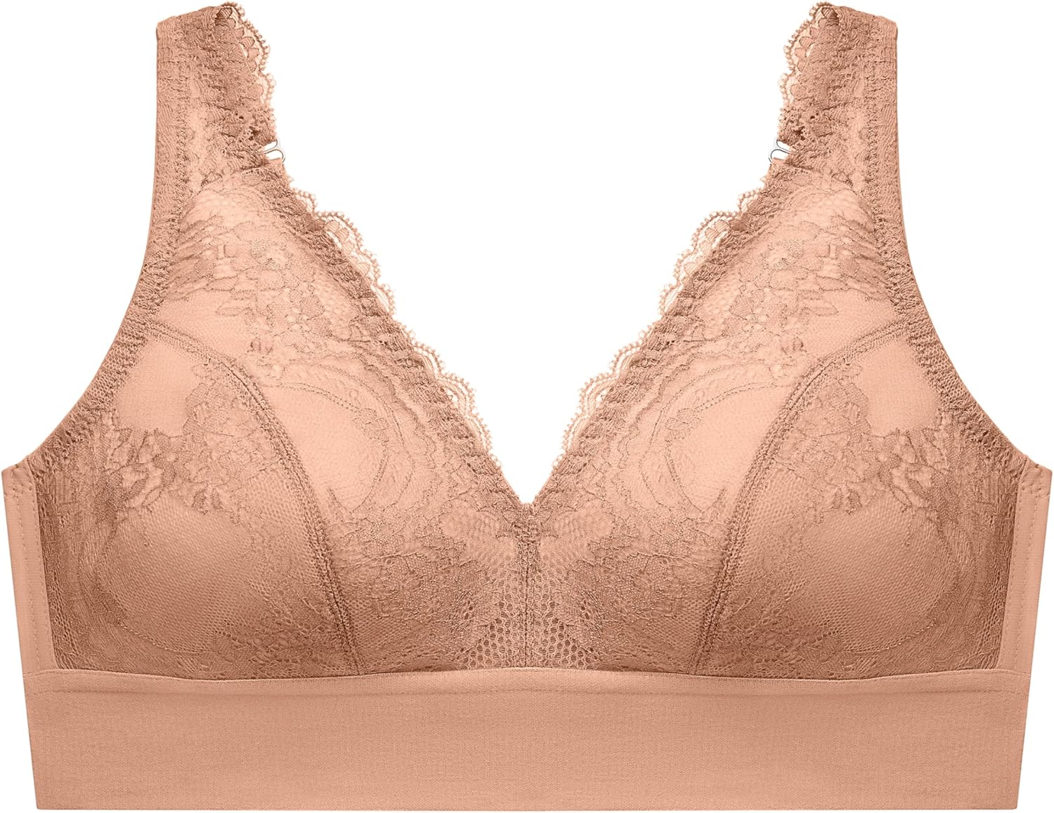 Glamorise Womens Lace Plunge Bralette Wirefree 7013 - Image 4