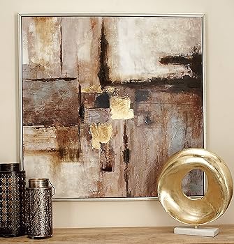 modern works アート Amazon.com: Deco 79 Canvas Abstract Framed Wall Art with